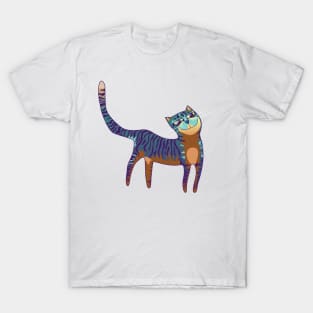 Happy Blue Tabby Cat T-Shirt